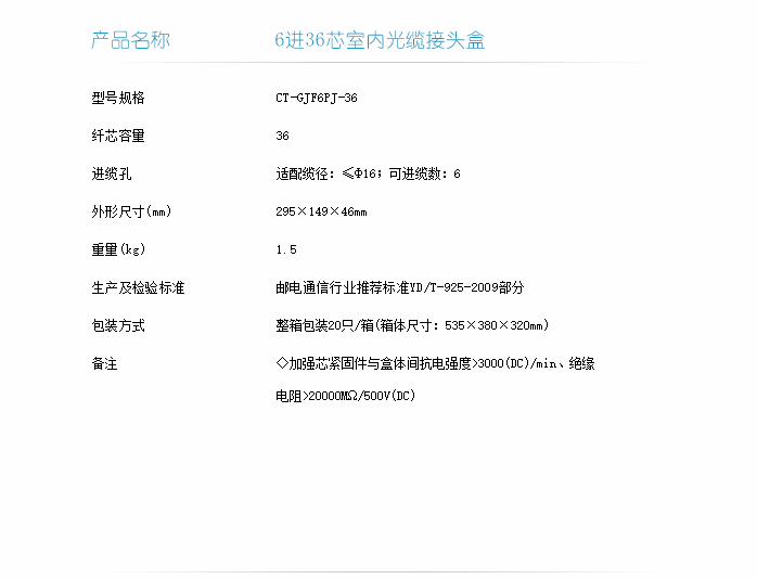 6進(jìn)36芯室內(nèi)光纜接頭盒技術(shù)指標(biāo)-1.png